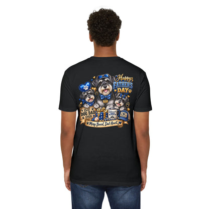 Father's Day Dog Dad T-Shirt – "Best Dog Dad Ever" Paw Print Tee