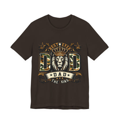 Dad The King Lion Crown T-Shirt — Best Ever Dad Camo Design