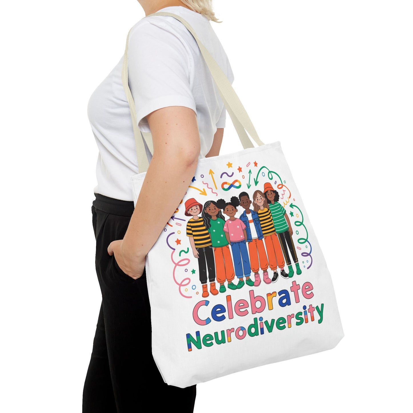 Celebrate Neurodiversity Tote Bag — Inclusive Pride Reusable Shopper