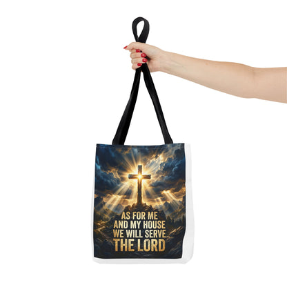 "As For Me And My House We Will Serve The Lord" Tote Bag
