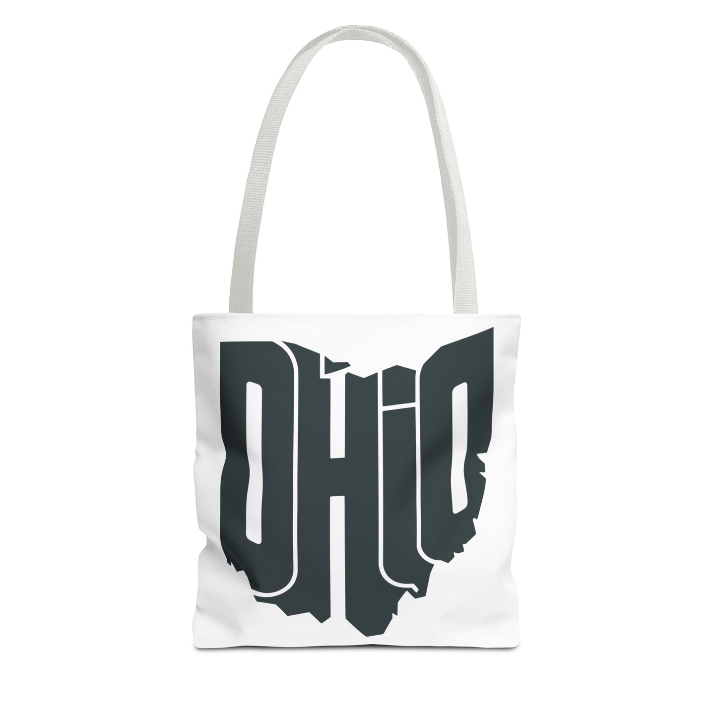 Ohio State Outline Tote Bag — Retro Ohio Text Graphic Tote