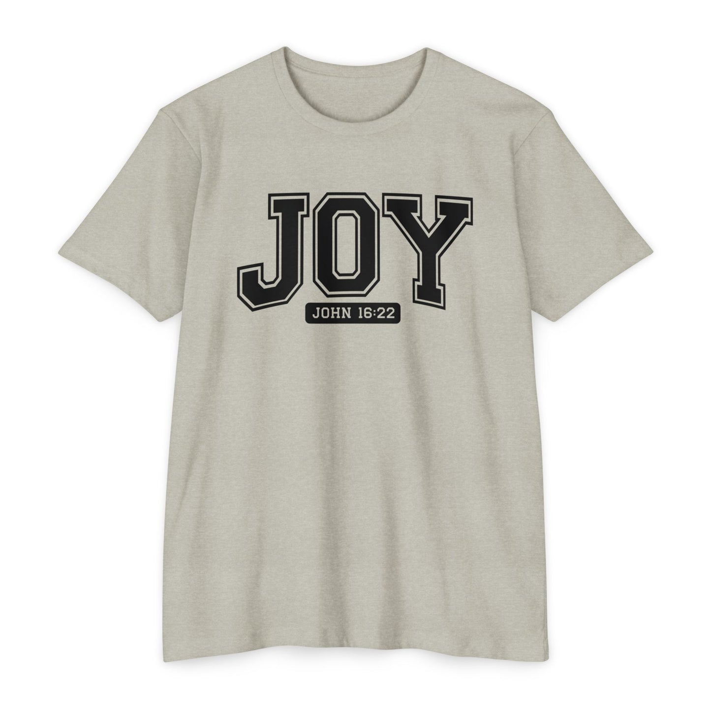 Joy T-Shirt – Christian Scripture John 16:22 College-Style Tee