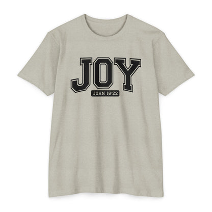 Joy T-Shirt – Christian Scripture John 16:22 College-Style Tee