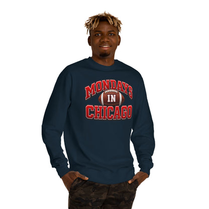 Mondays in Chicago Football Crewneck Sweatshirt