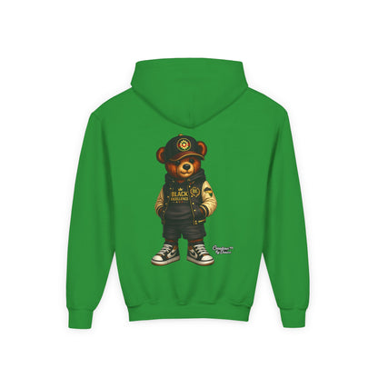 Youth Teddy Bear Hoodie — Cool Streetwear Bear Graphic Sweatshirt