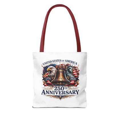 Anniversary Tote Bag — "United States of America 250th Anniversary" Liberty Bell Design