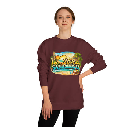 San Diego Sweatshirt — "I Love San Diego" Beach Graphic Crewneck