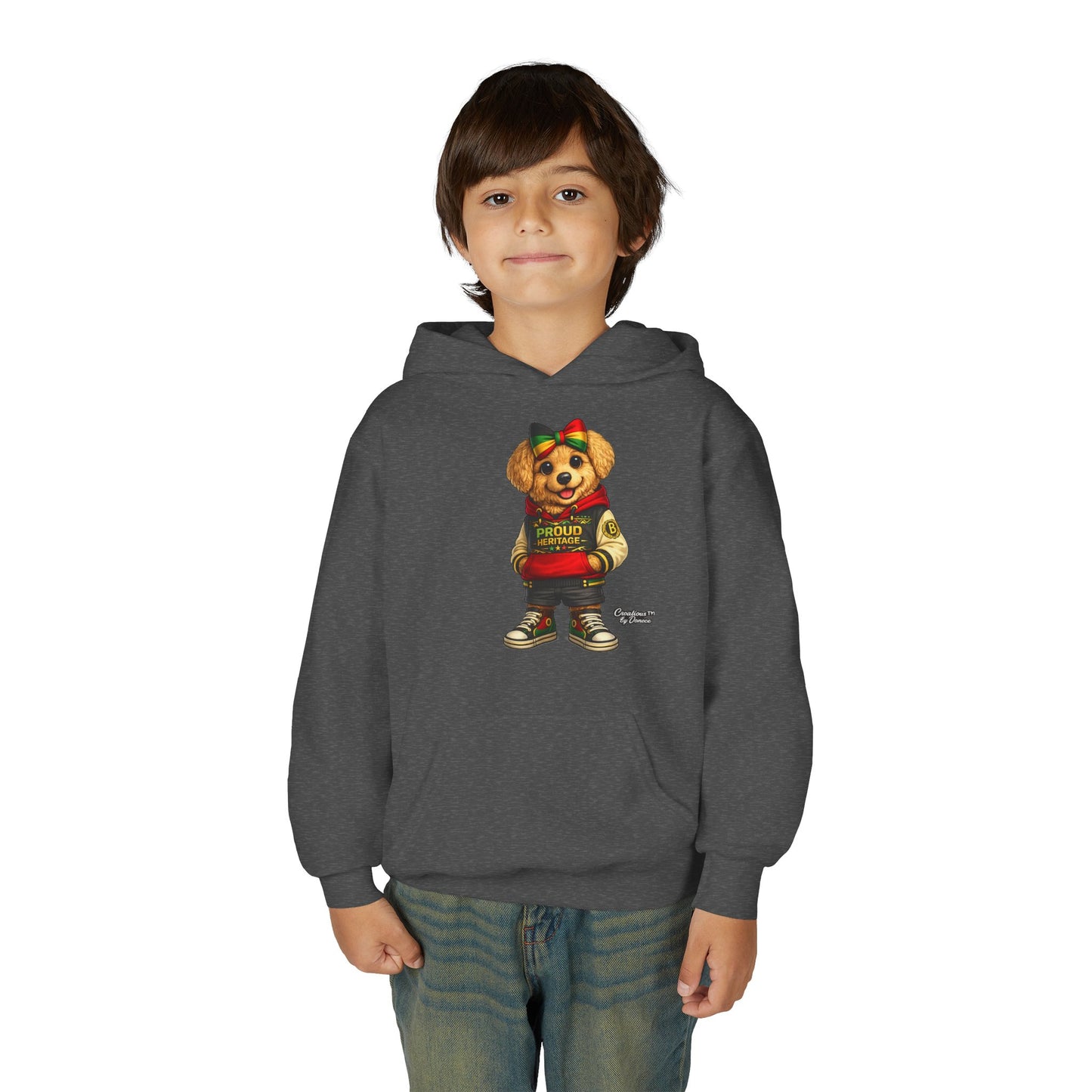 Youth Hoodie — 'Proud Heritage' Teddy Bear Streetwear Kids Pullover