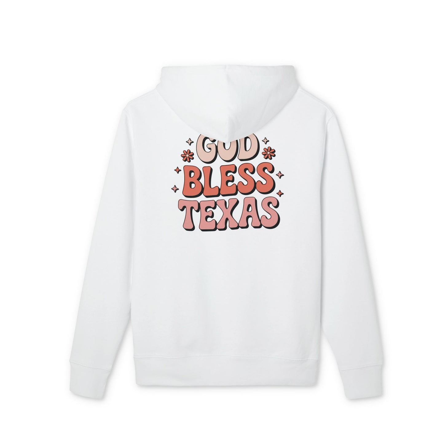 God Bless Texas Hoodie — Retro Floral Texas Pride Pullover