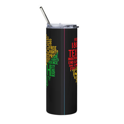 Black History Juneteenth Stainless Steel Tumbler — 20oz Afrocentric Unity Design