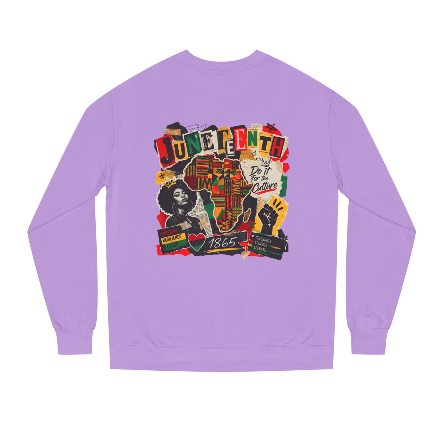 Juneteenth Celebration Sweatshirt — African Heritage '1865' Graphic Crewneck