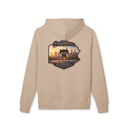 Pennsylvania Keystone State Hoodie — Liberty Bell Skyline Graphic