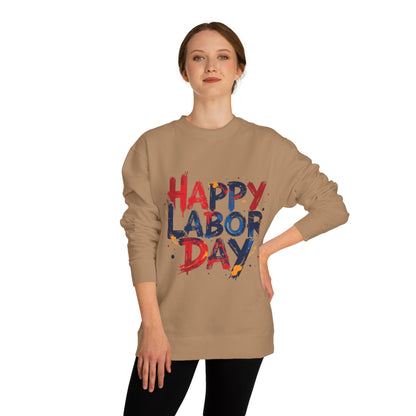 Happy Labor Day Crewneck Sweatshirt – Patriotic Holiday Pullover