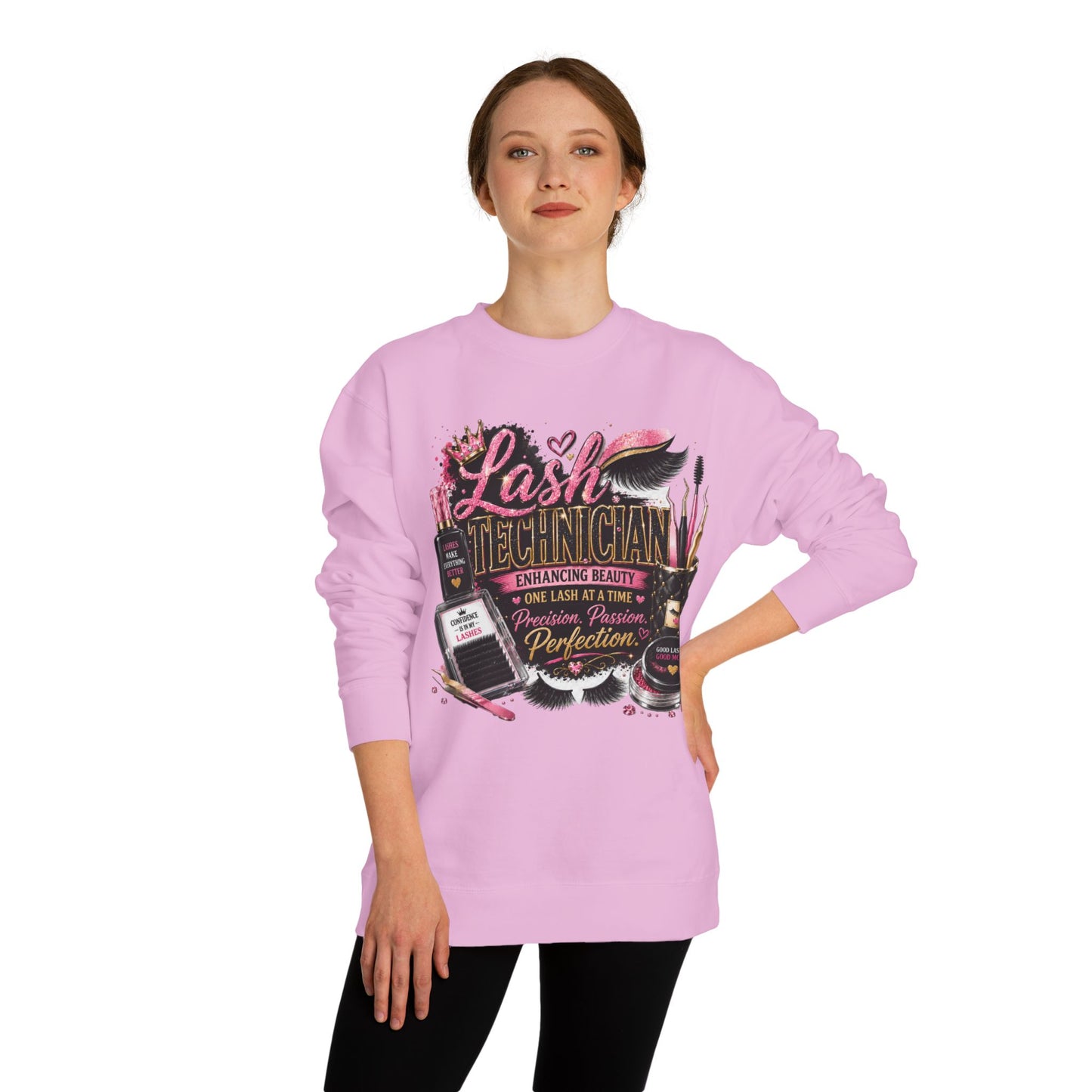 Lash Technician Crewneck Sweatshirt — Professional Eyelash Artist Apparel