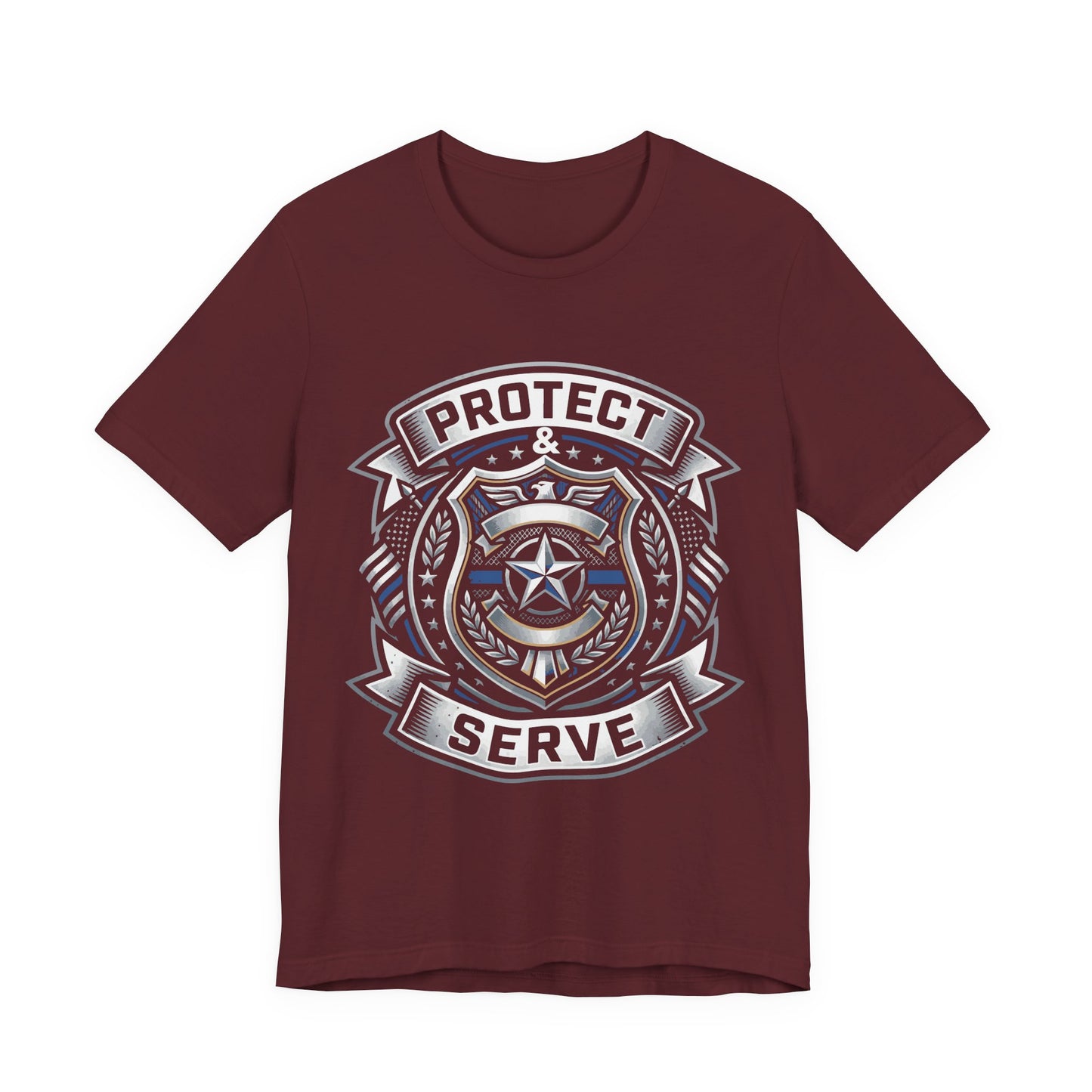 Protect & Serve T-Shirt — Police Badge Emblem Tee