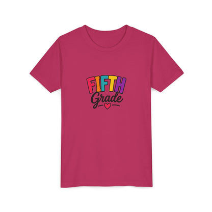 Fifth Grade Kids T‑Shirt – Colorful Back-to-School Tee with Heart