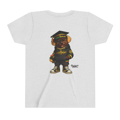 Youth Tee — Scholar Student Bear Graduation Graphic