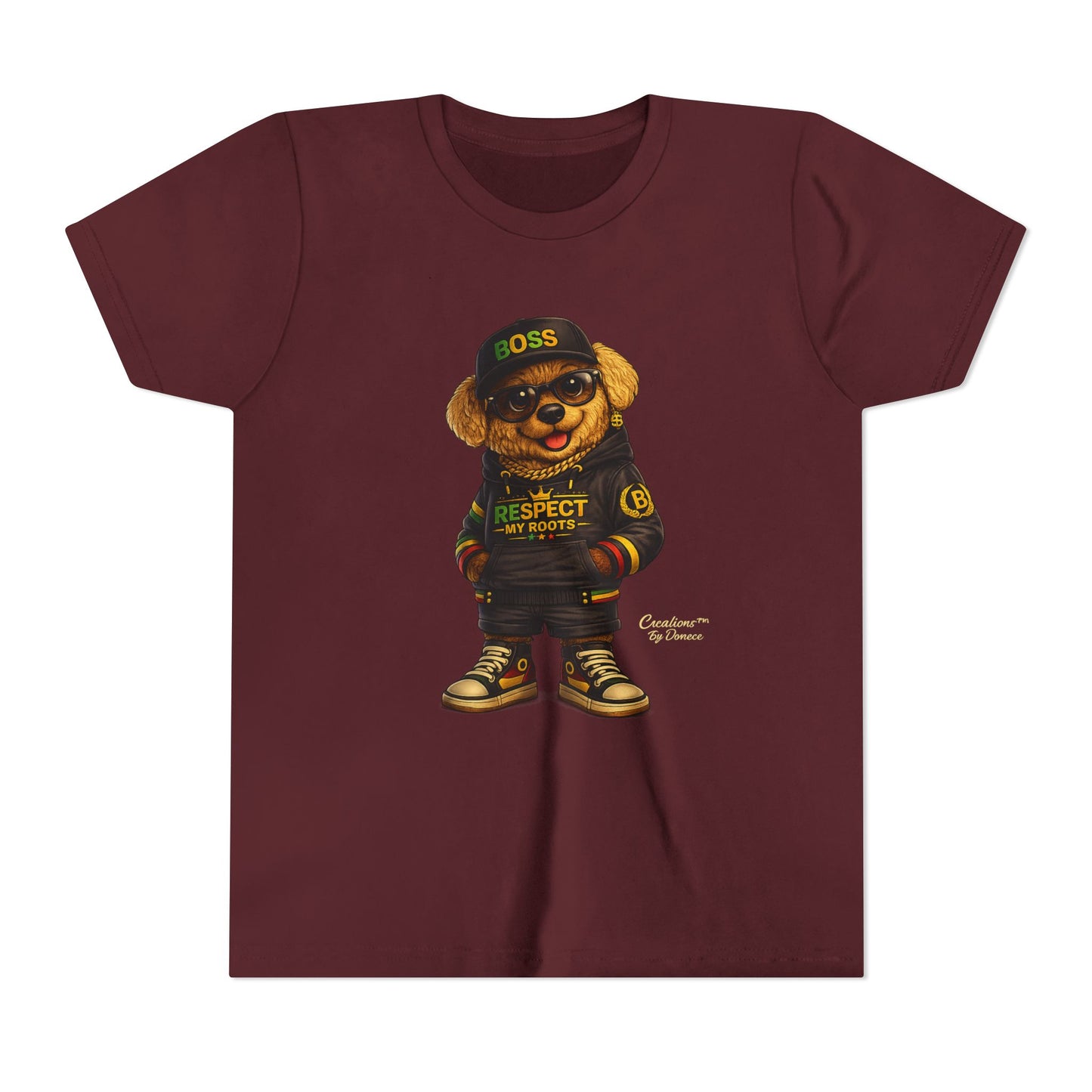 Kids Graphic Tee - 'Respect the Hustle' Teddy Bear Streetwear
