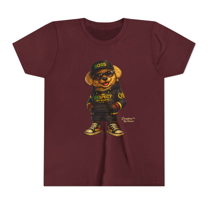 Kids Graphic Tee - 'Respect the Hustle' Teddy Bear Streetwear