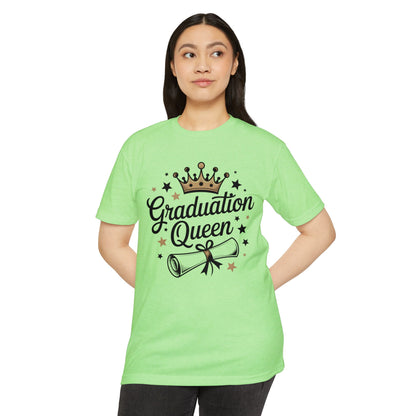 Graduation Queen T-Shirt — Crown & Diploma Celebration Tee