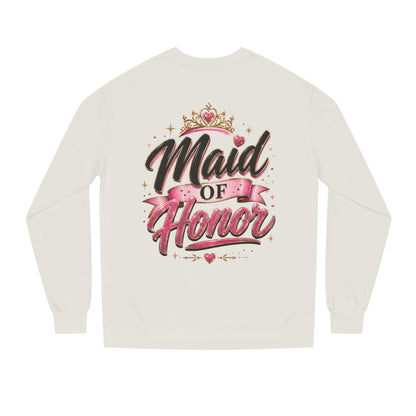 Maid of Honor Sweatshirt — Pink Script Bridal Party Crewneck
