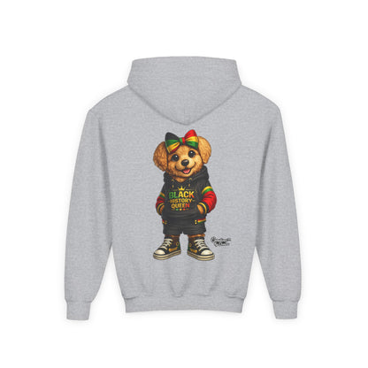 Youth Hoodie — Rasta Bear "Black History Greatness" Kids Pullover