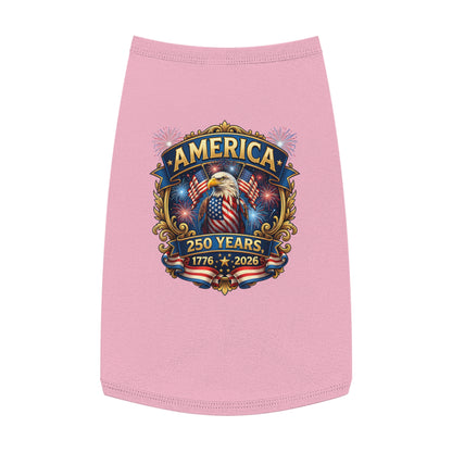 America 250 Pet Tank Top - 1776-2026 Patriotic Eagle & Fireworks