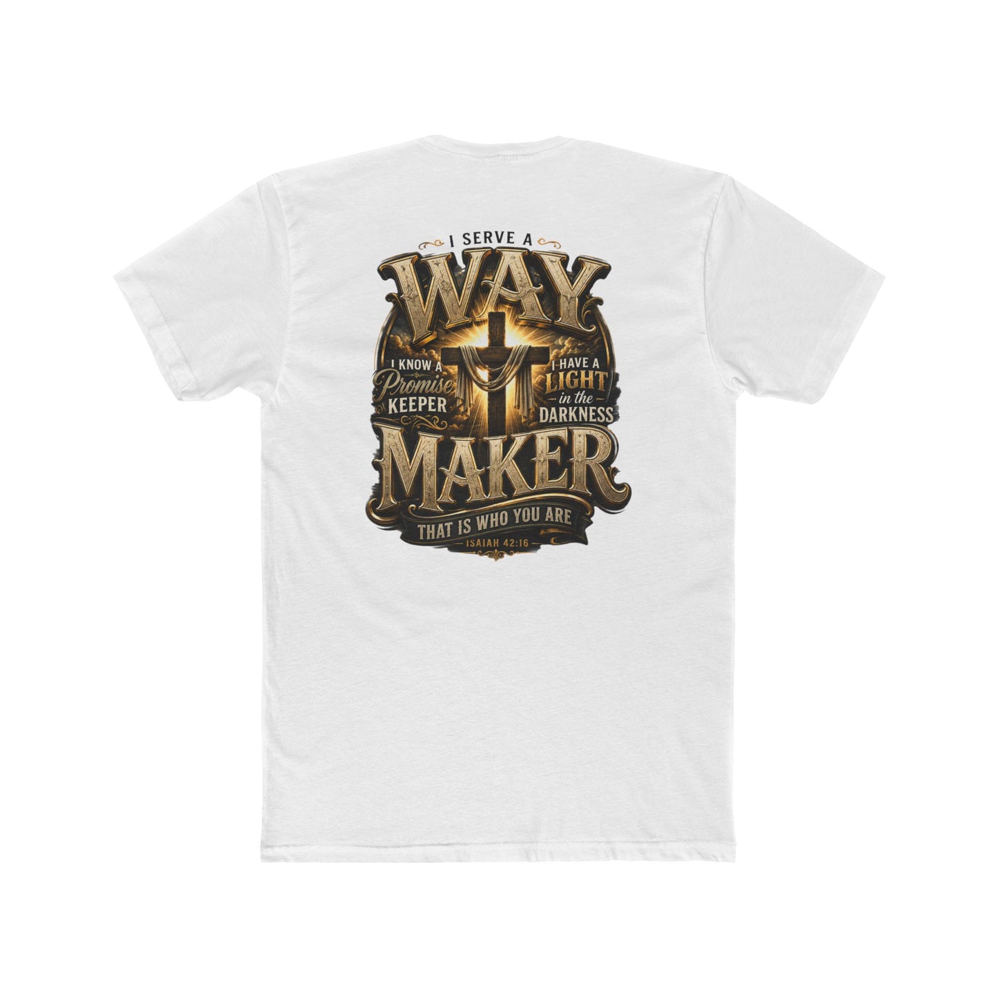 Waymaker T-Shirt — Christian Faith Graphic Tee with Cross and Inspirational Verse