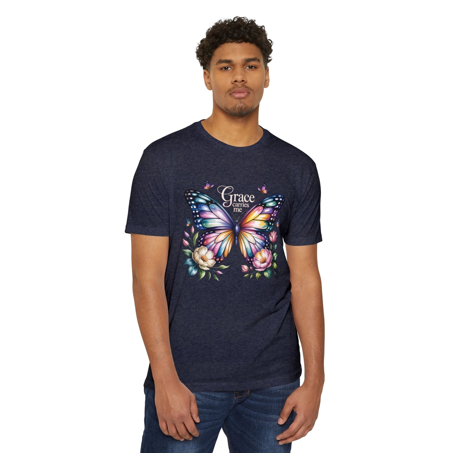 Grace Carries Me Butterfly T-Shirt