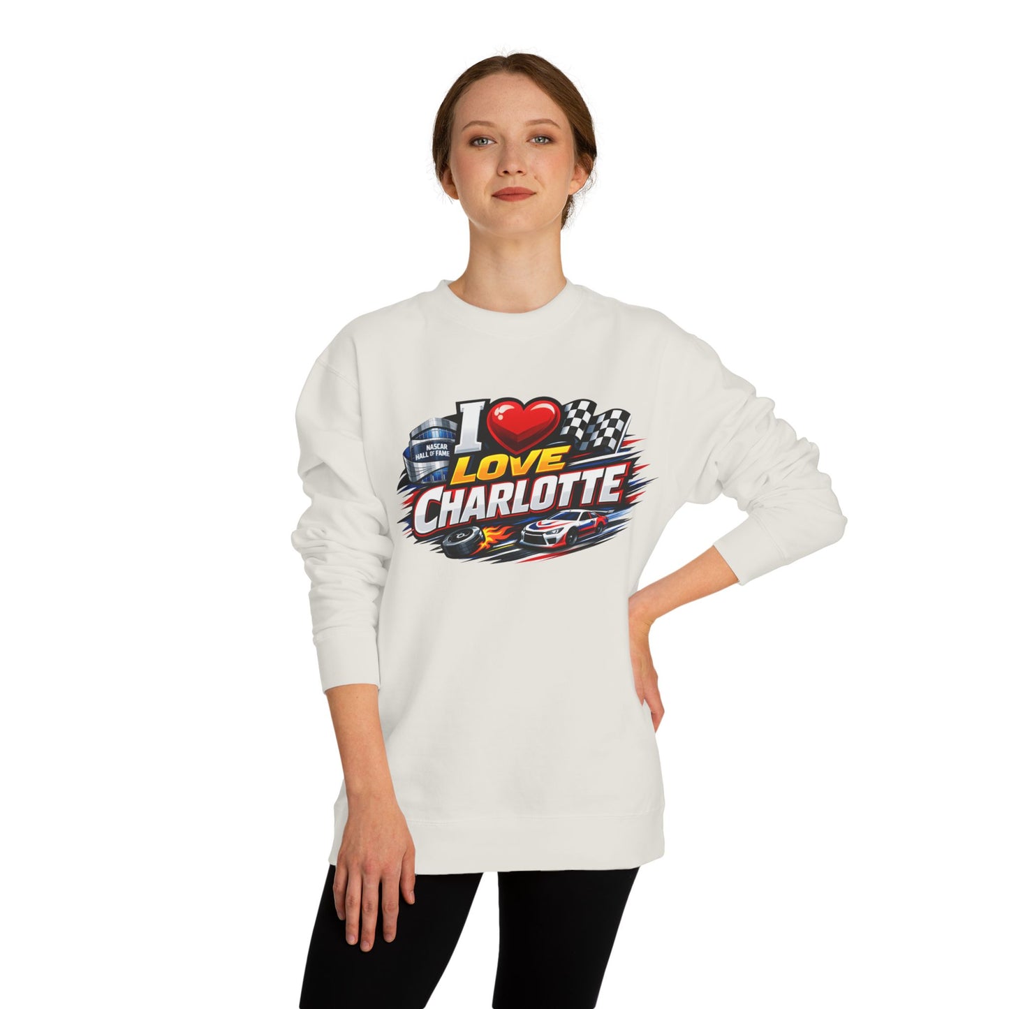 I Love Charlotte Racing Crewneck Sweatshirt