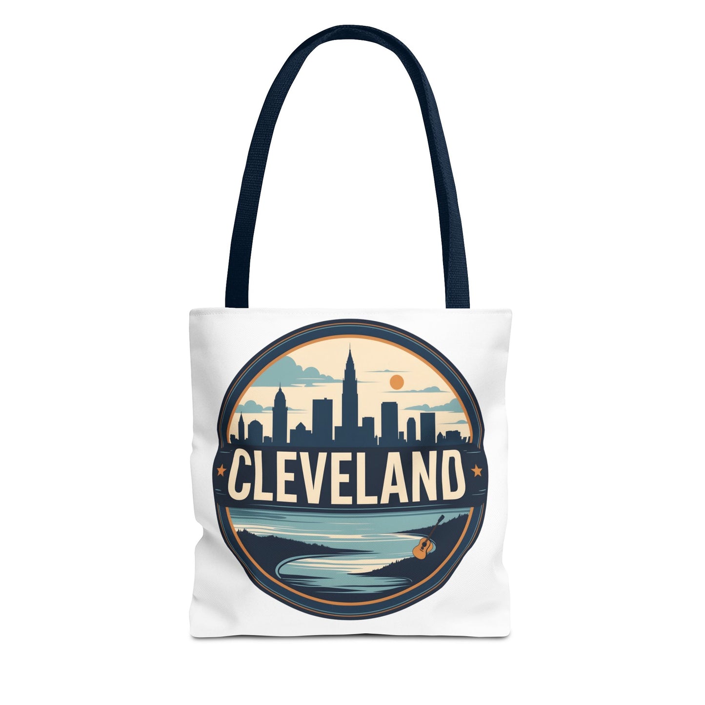 Cleveland Skyline Tote Bag — Vintage Cityscape Beach Design