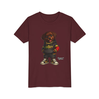 Youth Tee — Cute Rottweiler Puppy in 'Legacy' Hoodie Kids T‑Shirt