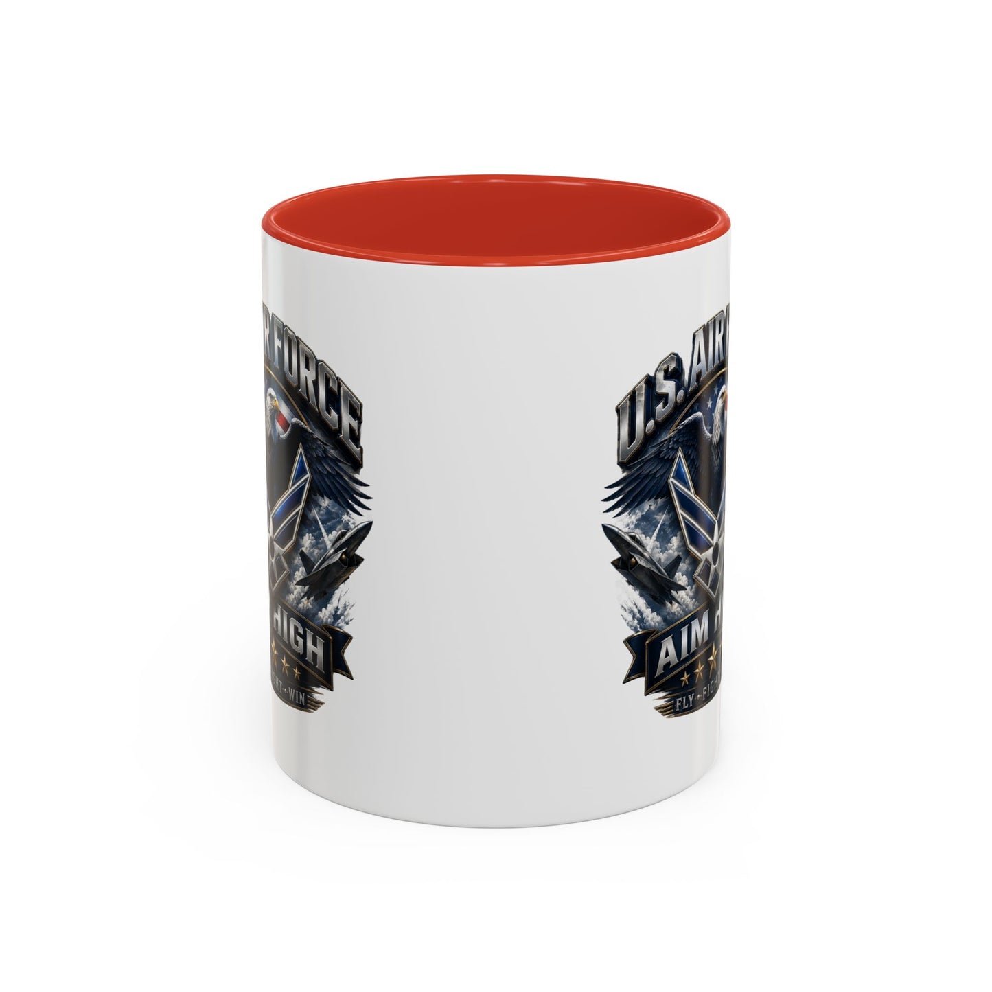 U.S. Air Force Accent Coffee Mug — Aim High Eagle Design (11/15 oz)