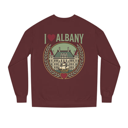 Albany Heart Crewneck Sweatshirt — I  Albany City Landmark Design