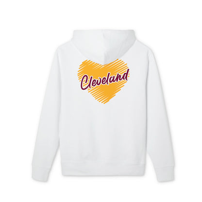 Cleveland Heart Hoodie — Yellow Script City Love Pullover