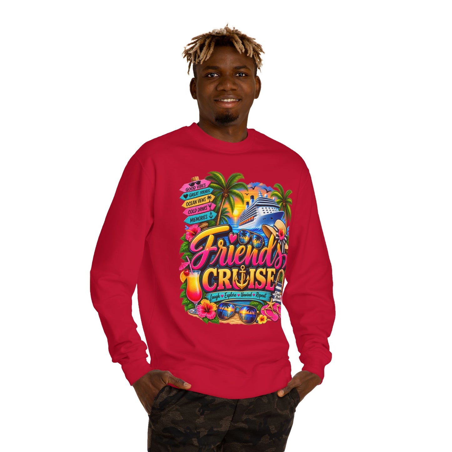 Friends' Cruise Sweatshirt — Tropical Vacation Crewneck