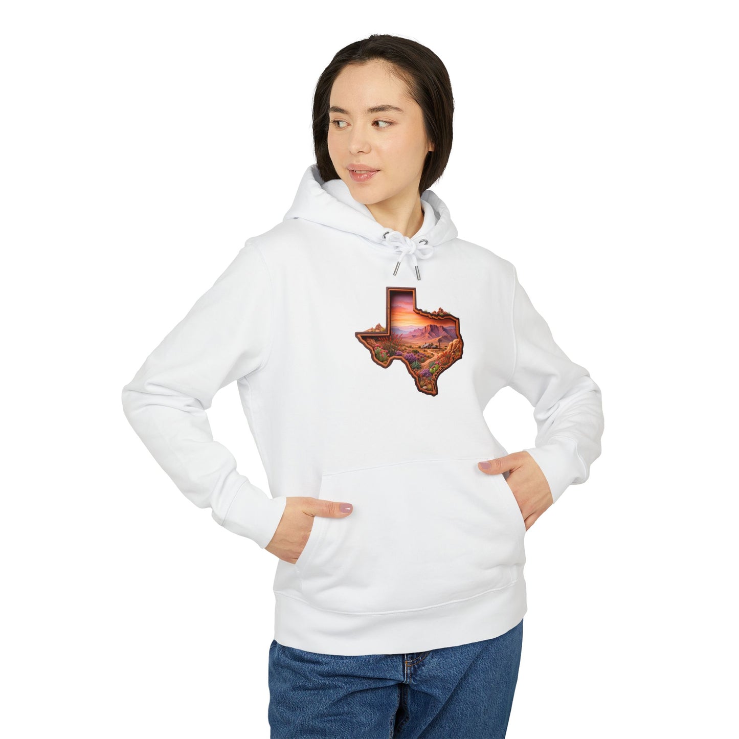 Texas Sunset Hoodie — Scenic State Outline Pullover