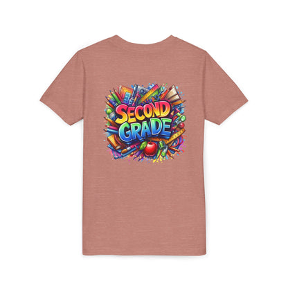 Second Grade Youth Tee — Colorful Back-to-School Kids T-Shirt