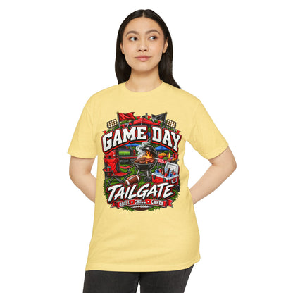 Game Day Tailgate T-Shirt — Grill, Chill & Cheer Football Tee