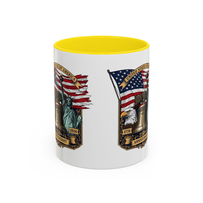 Liberty Anniversary Coffee Mug — 250th USA Celebration Accent Mug