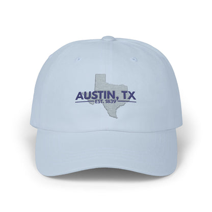 Austin, TX Dad Cap – Embroidered Texas Outline Baseball Hat