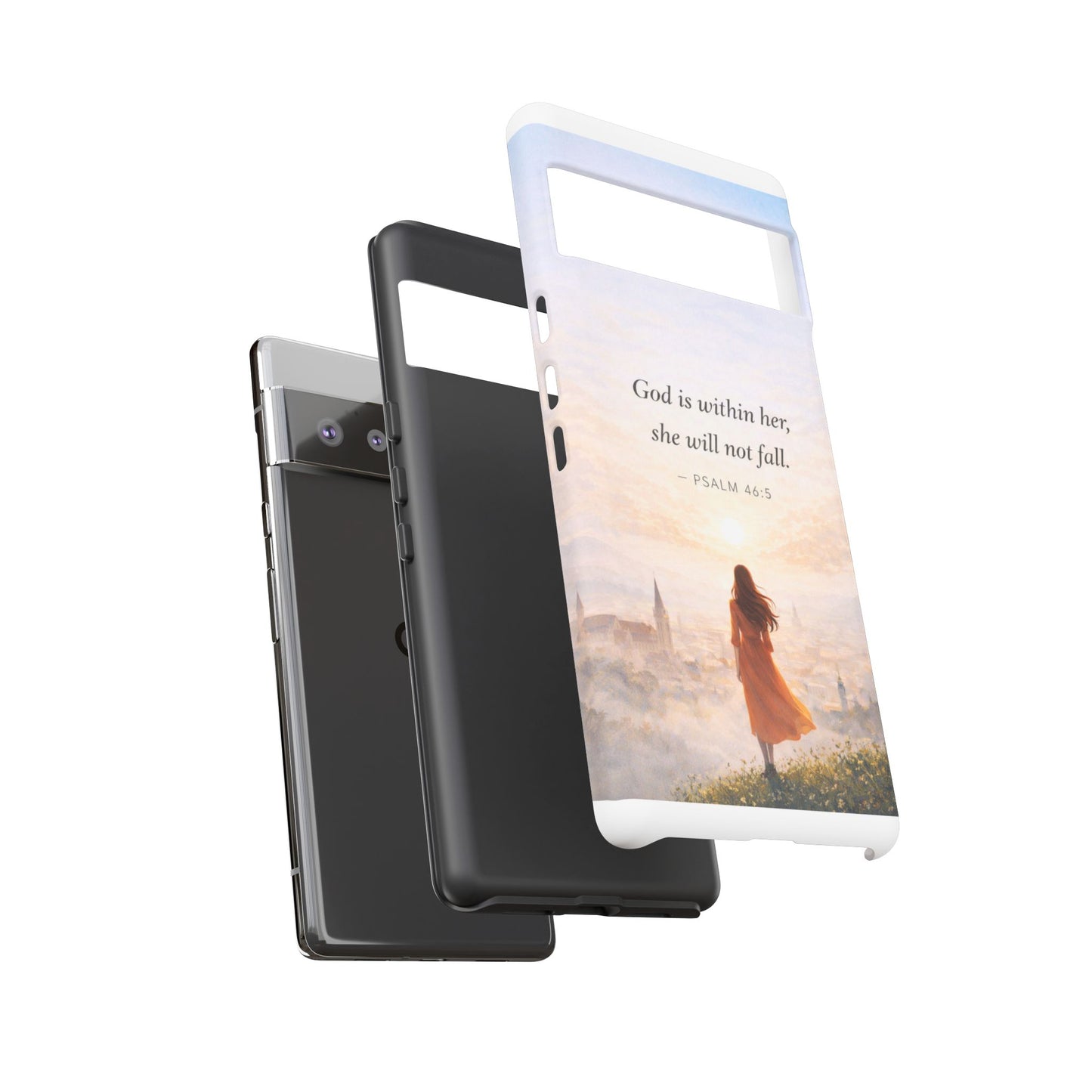 Inspirational Psalm 46:5 Phone Case — 'God is within her, she will not fall' Christian Phone Cover