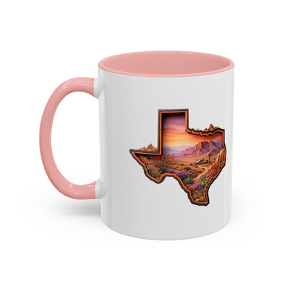 Texas Sunset Accent Coffee Mug – Scenic Lone Star State Landscape (11/15oz)