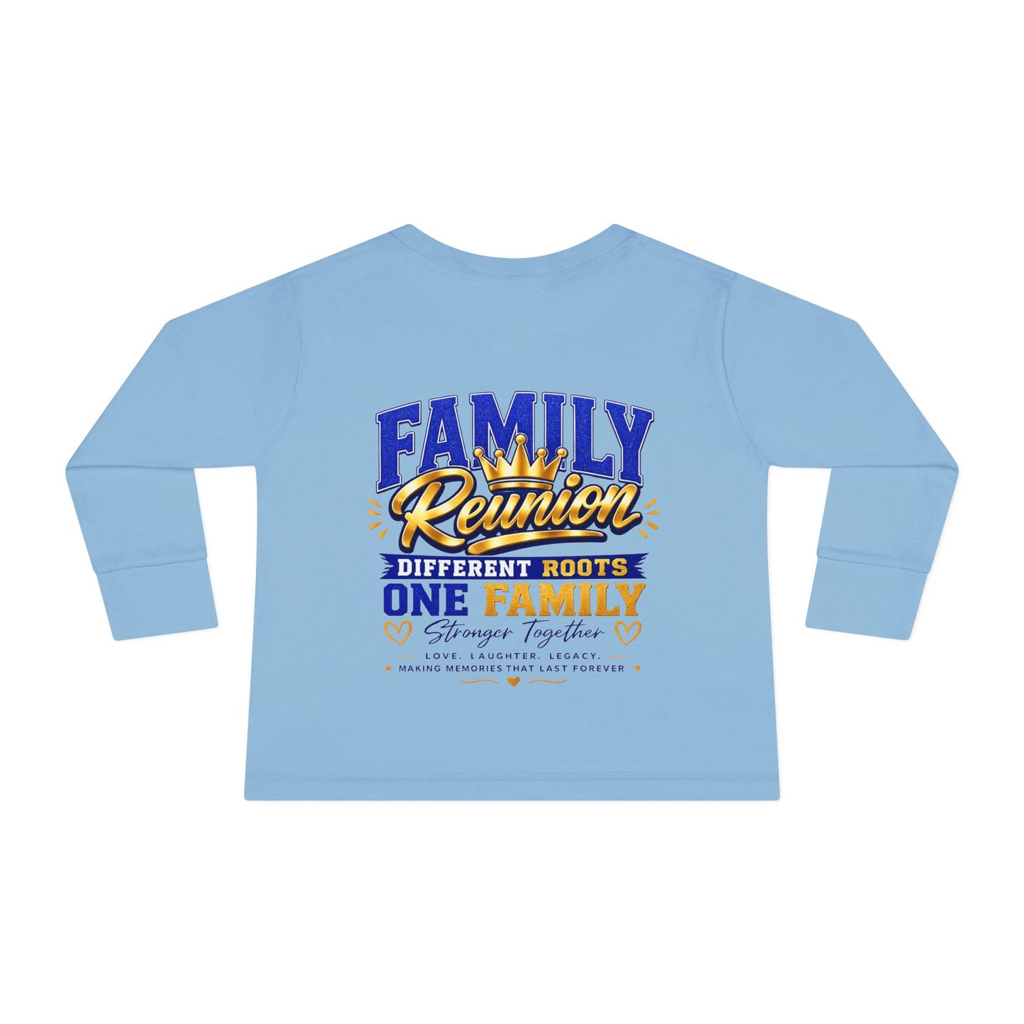 Family Reunion Toddler Long Sleeve Tee — "Different Roots One Family" Kids Shirt