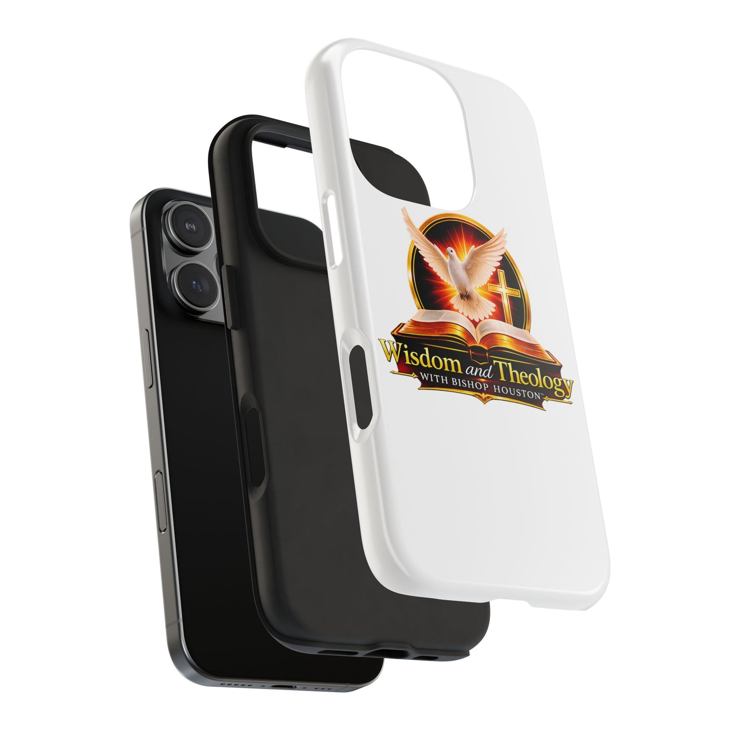 Wisdom and Theology Tough Phone Case — Christian Dove & Cross Design