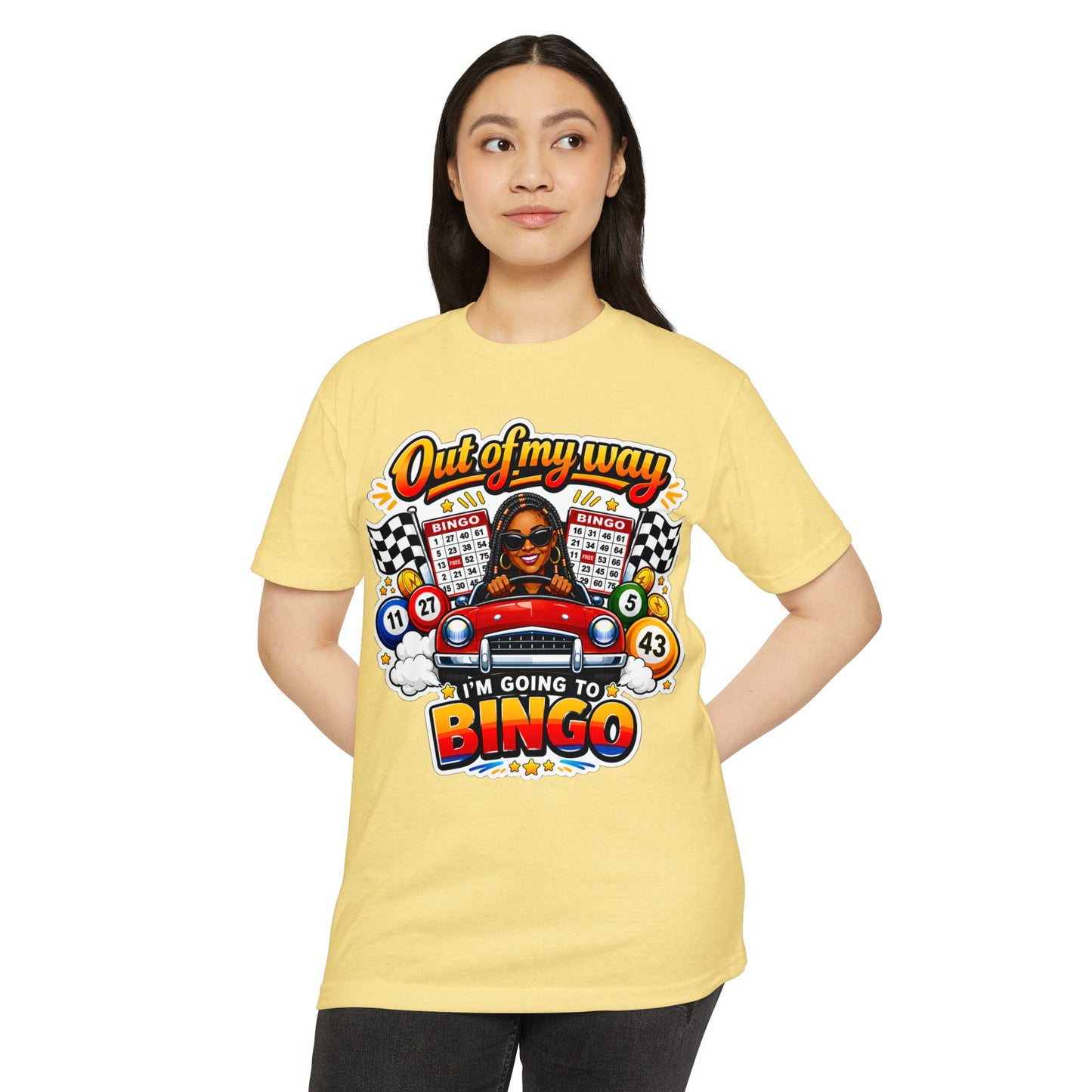 Bingo Driver T-Shirt — "Out of My Way I'm Going to Bingo" Retro Graphic Tee