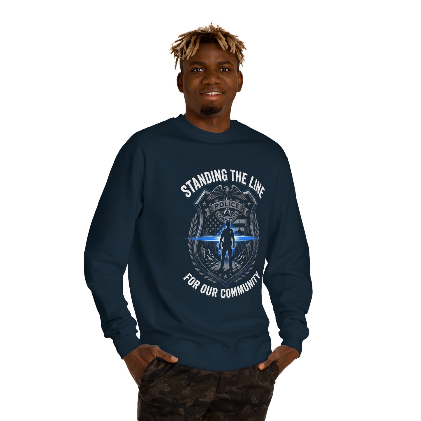 Police Support Sweatshirt - "Standing The Line For Our Community"
