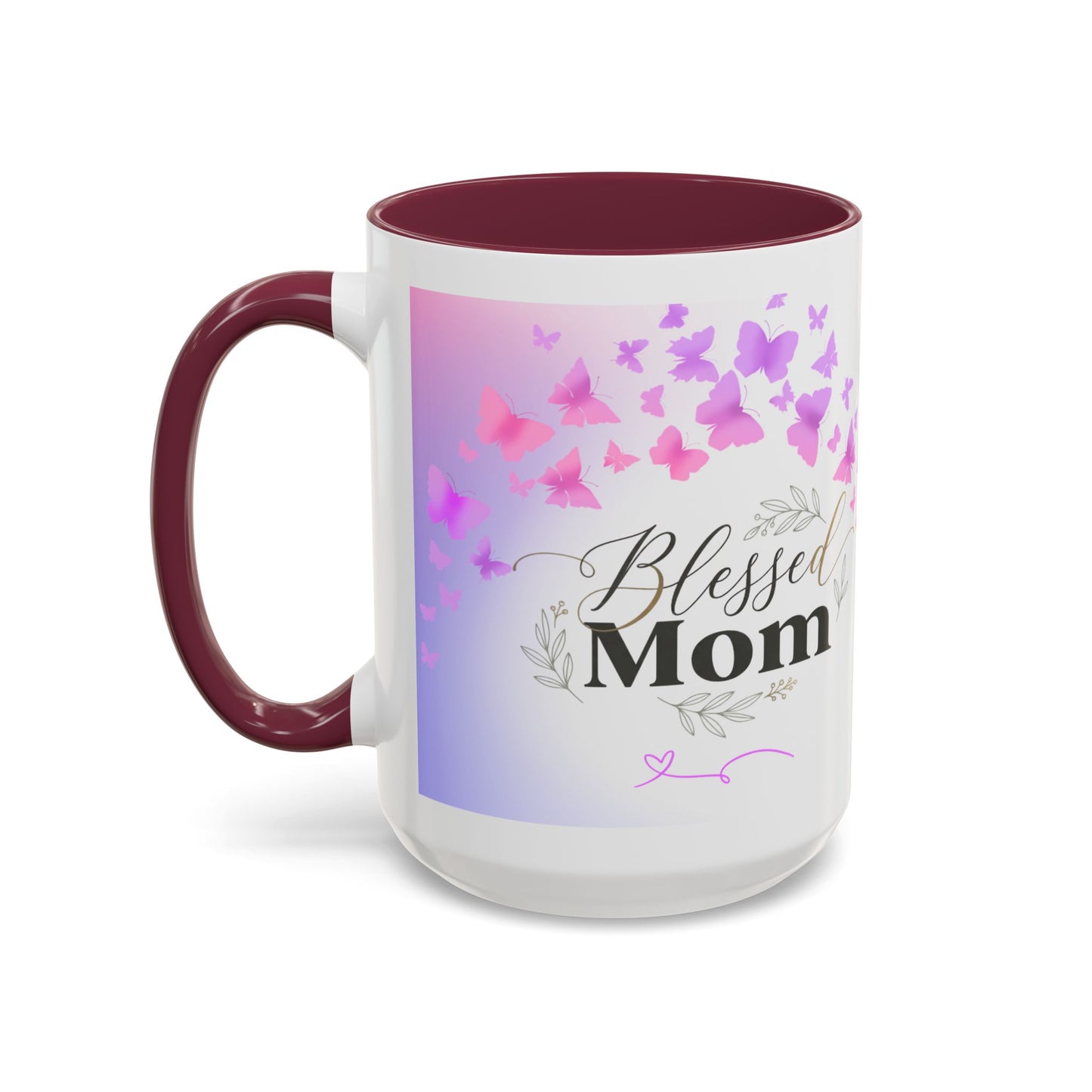 Blessed Mom Butterfly Mug — Colorful 11oz/15oz Ceramic Gift for Mother's Day