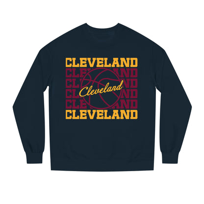 Cleveland Basketball Crewneck Sweatshirt – Retro Script Hoop Design