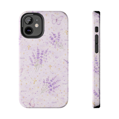 Faith Grace Blessed Phone Case | Christian Floral iPhone Case